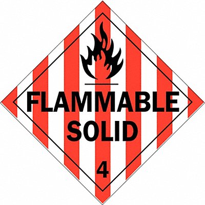 BRADY 63446 DOT Container Placard 10-3/4 Label W