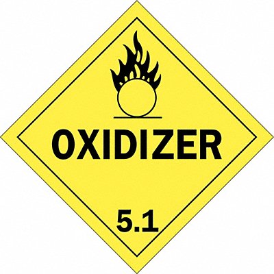 BRADY 63415 DOT Container Placard 10-3/4 Label W