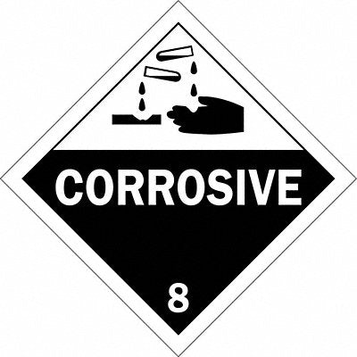 BRADY 63420 DOT Container Placard 10-3/4 Label W