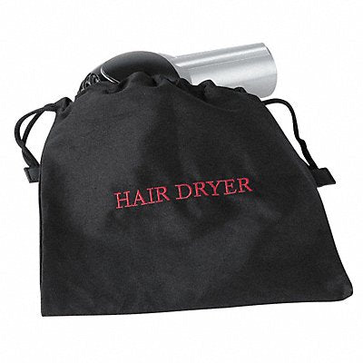 HOSPITALITY 1 SOURCE HDBAG Hair Dryer Bag 12x12In Black Cotton/Poly
