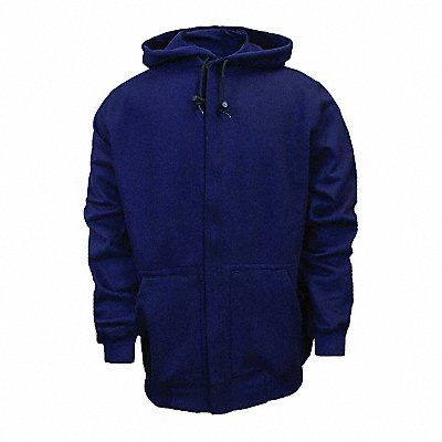 NATIONAL SAFETY APPAREL C21WT05LG H3395 FR Zip Hooded Sweatshirt Navy L