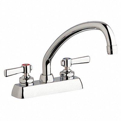 CHICAGO FAUCETS W4DL9E35369AB Low Arc Chrome Chicago Faucets W4D Brass