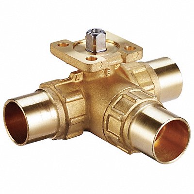 JOHNSON CONTROLS VG1875AN HVAC Ball Valve Three-Way Brass 1/2 in