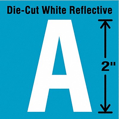 STRANCO INC DWR2A5 Die-Cut Reflective Letter Label A 2In H PK5
