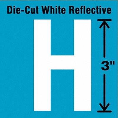 STRANCO INC DWR3H5 Die-Cut Reflective Letter Label H 3In H PK5