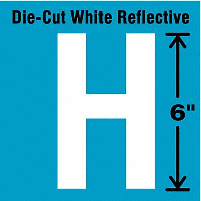STRANCO INC DWR6HEA Die-Cut Reflective Letter Label H 6In H