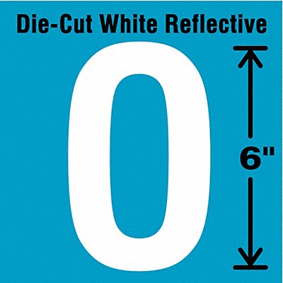 STRANCO INC DWR6OEA Die-Cut Reflective Letter Label O 6In H