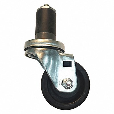 CRETORS 12882 Castor Swivel Stem 1-1/2 x 3 in Black