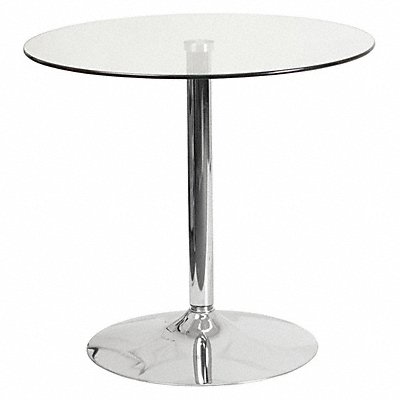 FLASH FURNITURE CH7GG Table Tempered Glass Round 31-1/2 Dia.