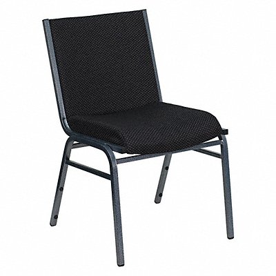 FLASH FURNITURE XU60153BKGG Stack Chair Black Seat Fabric Seat
