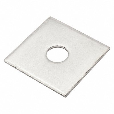 GRAINGER Z8940188 Square Washer NGrd SS 1/2 in 2x0.125in 1PK