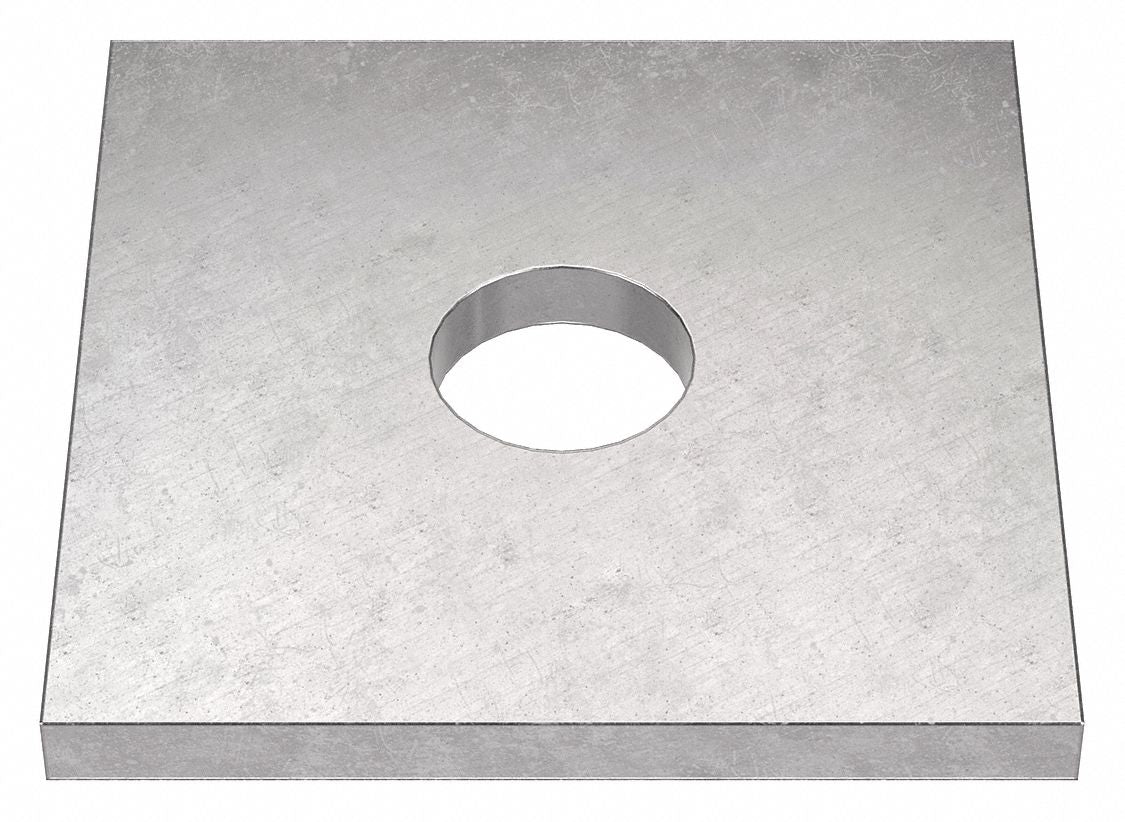 GRAINGER Z8948SLOTSS Square Washer NGrd SS 3/4 in 3x0.265in 1PK
