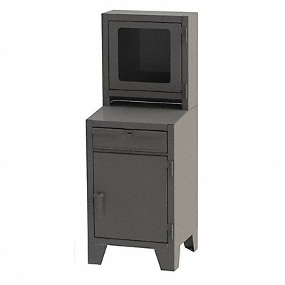 GREENE MANUFACTURING INC. EXC2666F Mbl CompCab 1Shlv ChrclGry 72 x26 x24
