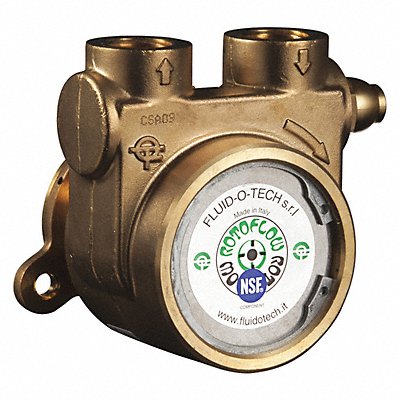 FLUID-O-TECH PA801F Pump 1/2 NPTF 264 Max GPH Brass Bypass