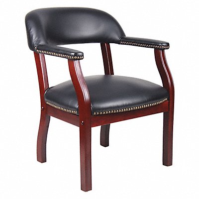 BOSS B9540BK Guest Chair Mahogany Frame Seat 18-1/2 H