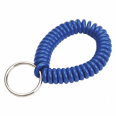 LUCKY LINE PRODUCTS 41035 Wrist Coil Key Ring Blue 2-1/2 W PK10