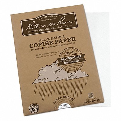 RITE IN THE RAIN 851150 Laser Paper 8-1/2 x 11 PK50