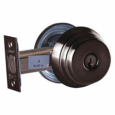 ARROW E6110BCS Deadbolt Cylindrical Dark Bronze Finish