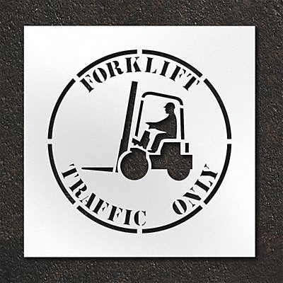 RAE STL10812412 Pavement Stencil Forklift Traffic Only