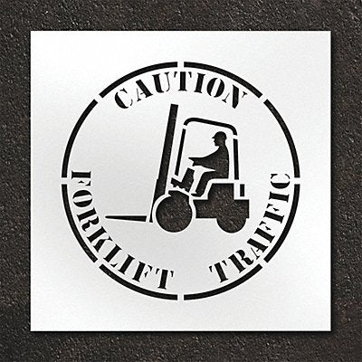 RAE STL10812415 Stencil Caution Forklift Traffic