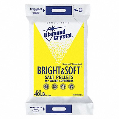 DIAMOND CRYSTAL 100012407 Water Softener Salt 40 lb Bag Pellets