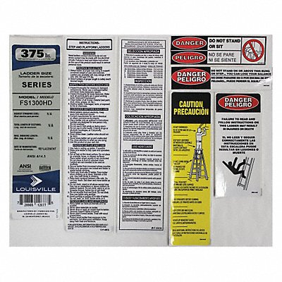 LOUISVILLE LADDER PKFS1300HD Label Kit