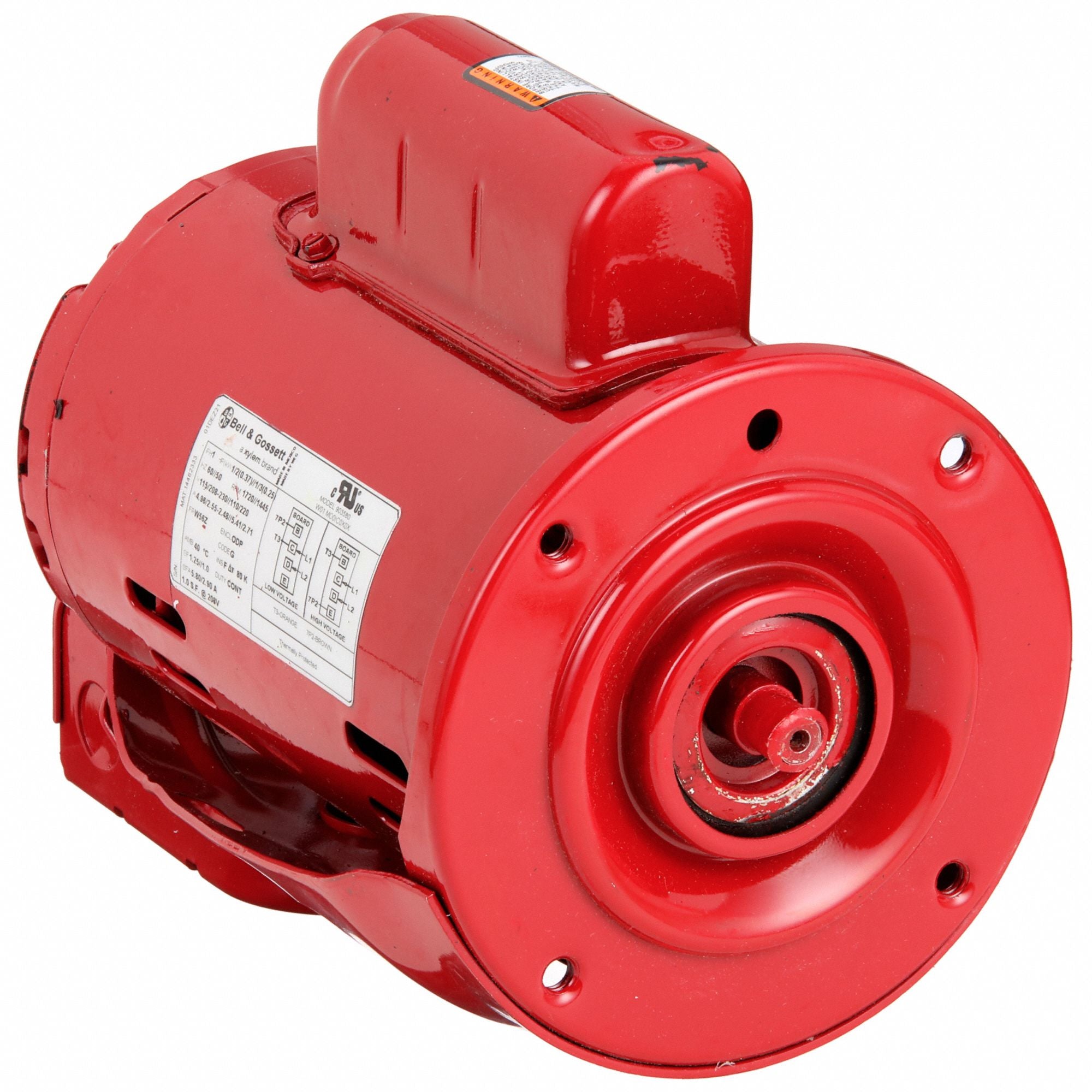 XYLEM-BELL GOSSETT 169228 Pump Motor 1/2 hp Single Phase