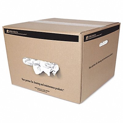 BUFFALO 10524 White Cloth Rags Box 25 Lb.