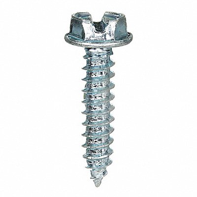GRAINGER U281000190150 Screw Size #10 ZP SLT 1.5 L PK100