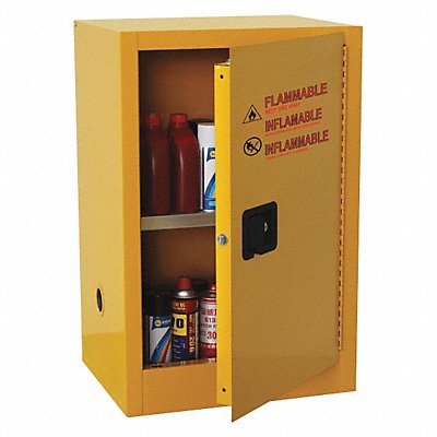 CONDOR 42X496 Flammable Safety Cabinet 16 gal Yellow