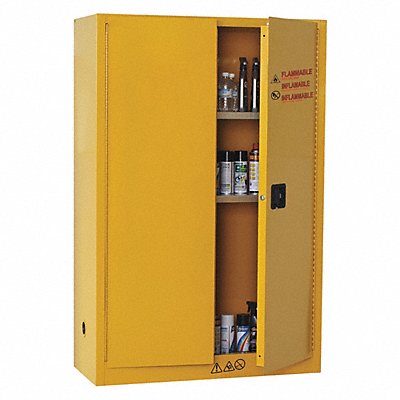 CONDOR 42X501 Flammable Safety Cabinet 45 gal Yellow