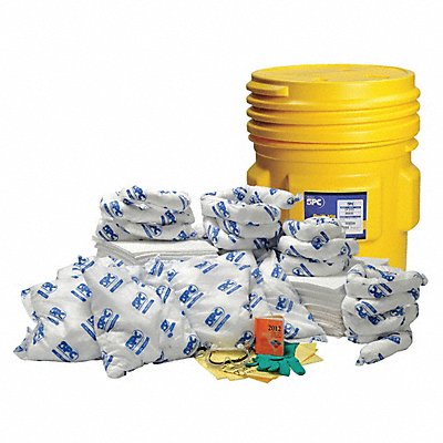 BRADY SPC ABSORBENTS SKO65 Spill Kit Oil Based Liquids Yellow