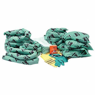 BRADY SPC ABSORBENTS SKH30R Spill Kit Refill Chem/Hazmat Green