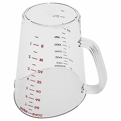 CARLISLE 4314407 Commercial Measuring Cup 1/2 gal Cl PK6