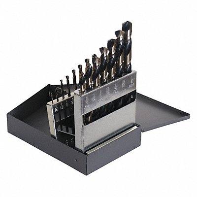 CLE-LINE C18124 Jobber Drill Set 15 pc HSS