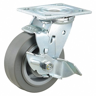 GRAINGER 435X89 Standard Plate Castor Swivel 400 lb.