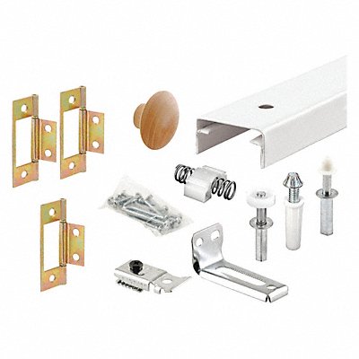 PRIME-LINE 161794 Track Kit Bi-Fold Door Steel White