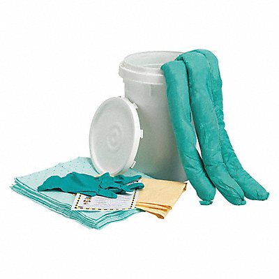 CONDOR 436M96 Spill Kit Bucket Chemical Hazmat 9.1gal.