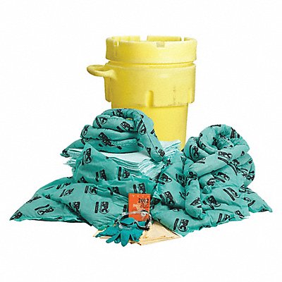 BRADY SPC ABSORBENTS SKH95LW Spill Kit Drum Chemical/Hazmat 75 gal.