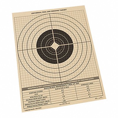 RITE IN THE RAIN 9126 Shooting Range 25m Target Paper PK100