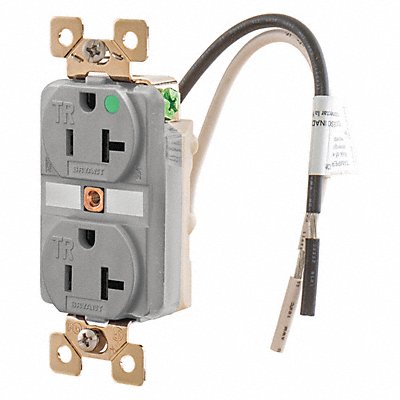 GRAINGER BRY8300GTR Receptacle 2 Poles 3 Wires Grey 1.0 HP