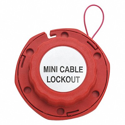 CONDOR 437R27 Cable Lockout Red Cable 8 ft L