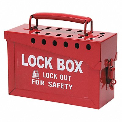 CONDOR 7820 Group Lockout Box Red 6 H