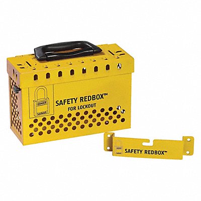 CONDOR 437R33 Group Lockout Box Yellow 6-7/64 H