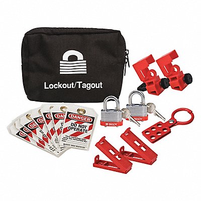 CONDOR 437R66 Portable Lockout Kit Black 4-3/4 H