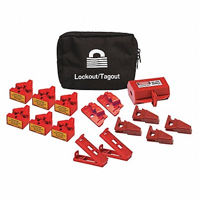 CONDOR 437R67 Portable Lockout Kit Red 3 H