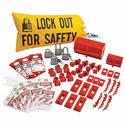 CONDOR 437R68 Lockout Kit Black/Yellow 9-3/4 H