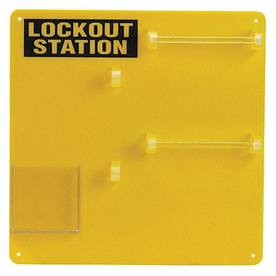 CONDOR 437R72 Padlock Station Yellow 13-1/2 H