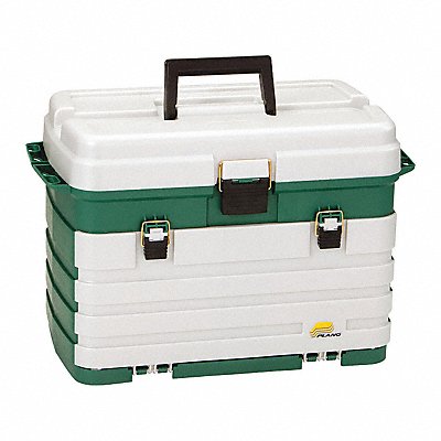 PLANO MOLDING 758005 SmPtsStorageSys Brass Bail Green/Silver Adj