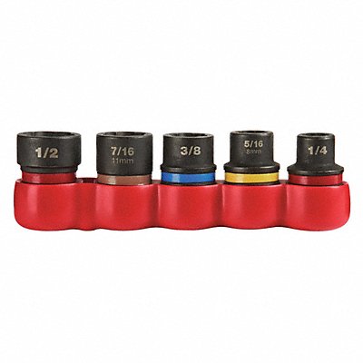 MILWAUKEE 48328000 Impact Socket Set Steel Natural 1/4 to 1/2 in